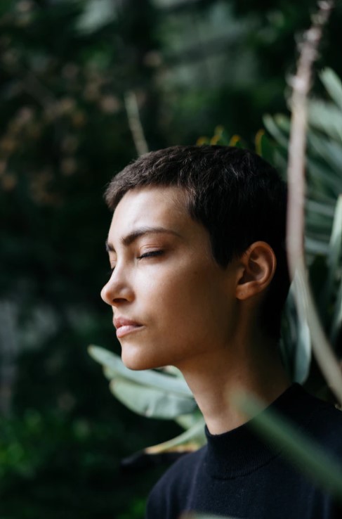 meditating woman